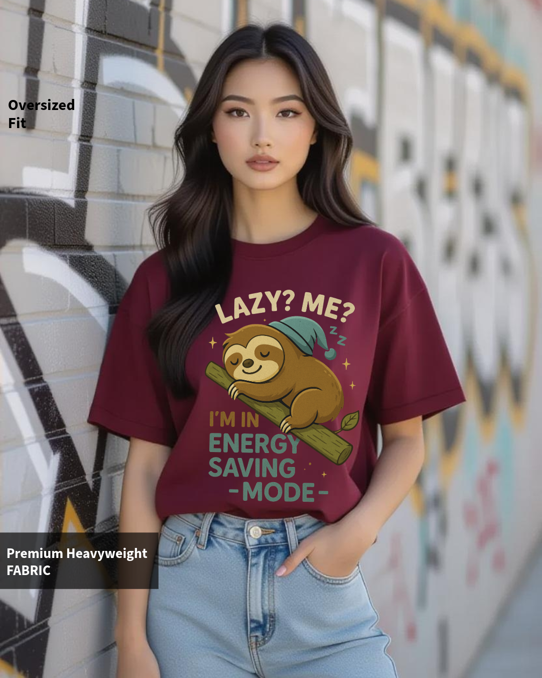 Lazy? Me? Oversized Classic T-Shirt
