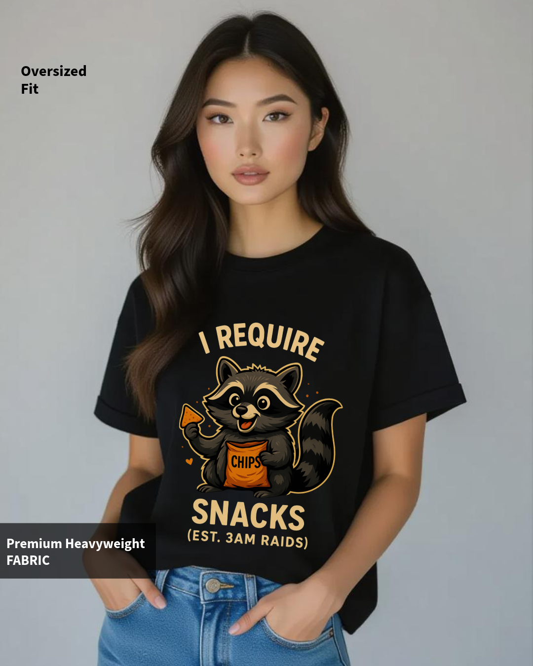 I require Snacks Oversized Classic T-Shirt