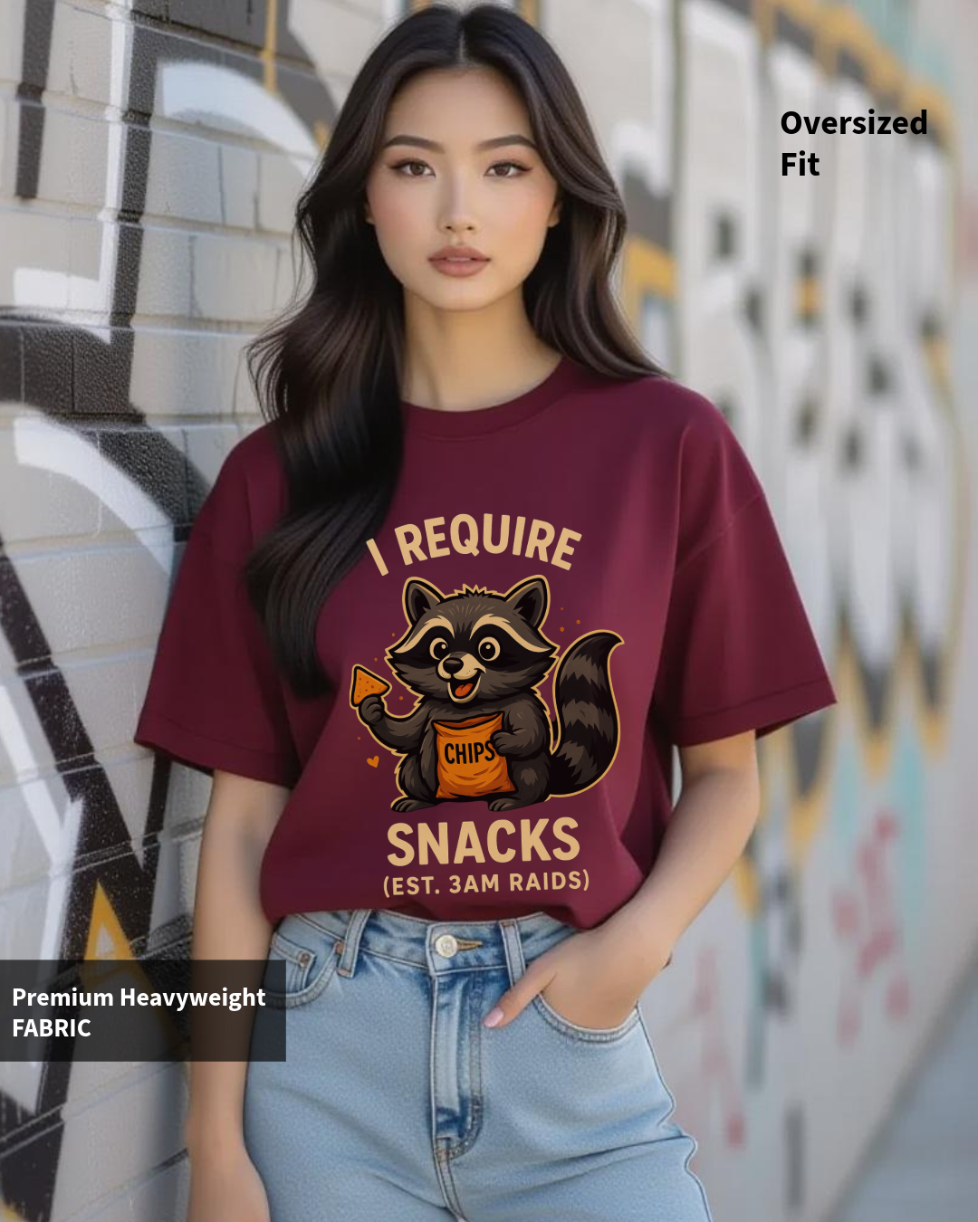 I require Snacks Oversized Classic T-Shirt