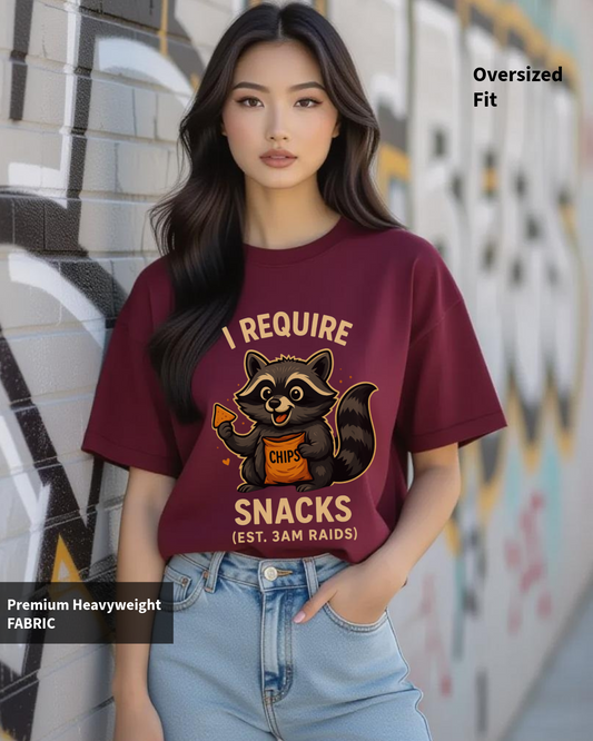 I require Snacks Oversized Classic T-Shirt