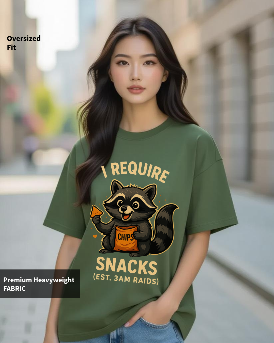 I require Snacks Oversized Classic T-Shirt