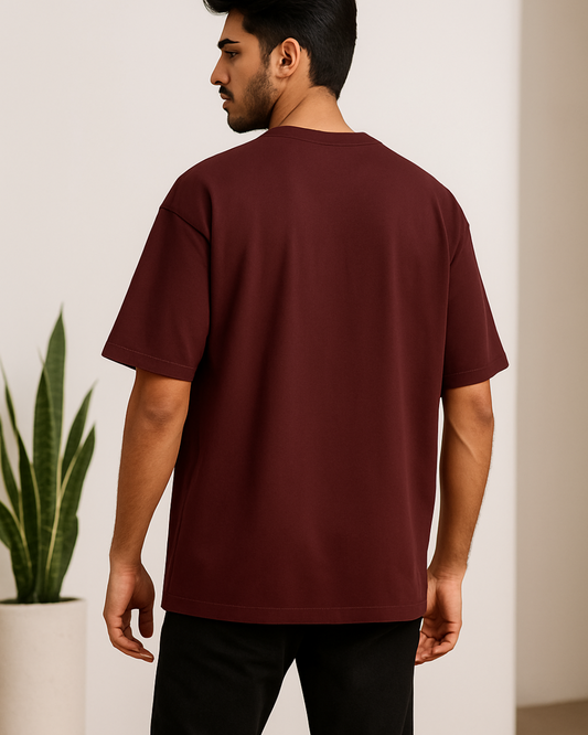 Maroon Eternal Oversized T-Shirt