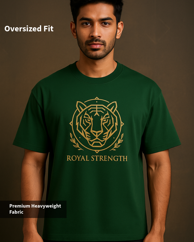 Green Royal Strength Oversized T-Shirt