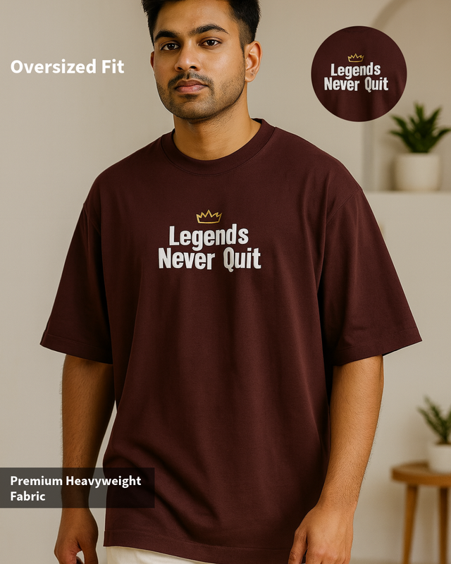 Maroon Legend Oversized T-Shirt