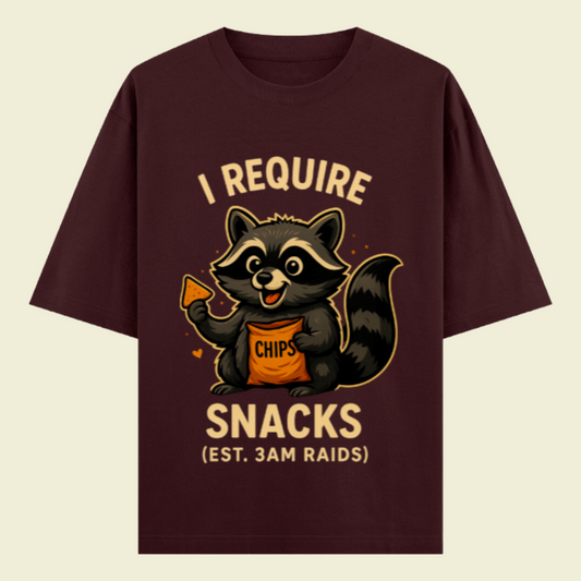 I require Snacks Oversized Classic T-Shirt