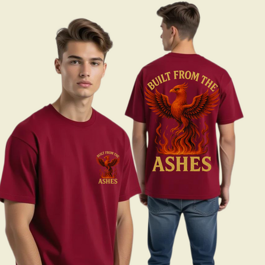 BUILT FROM THE ASHES Men's Oversized  T-Shirt