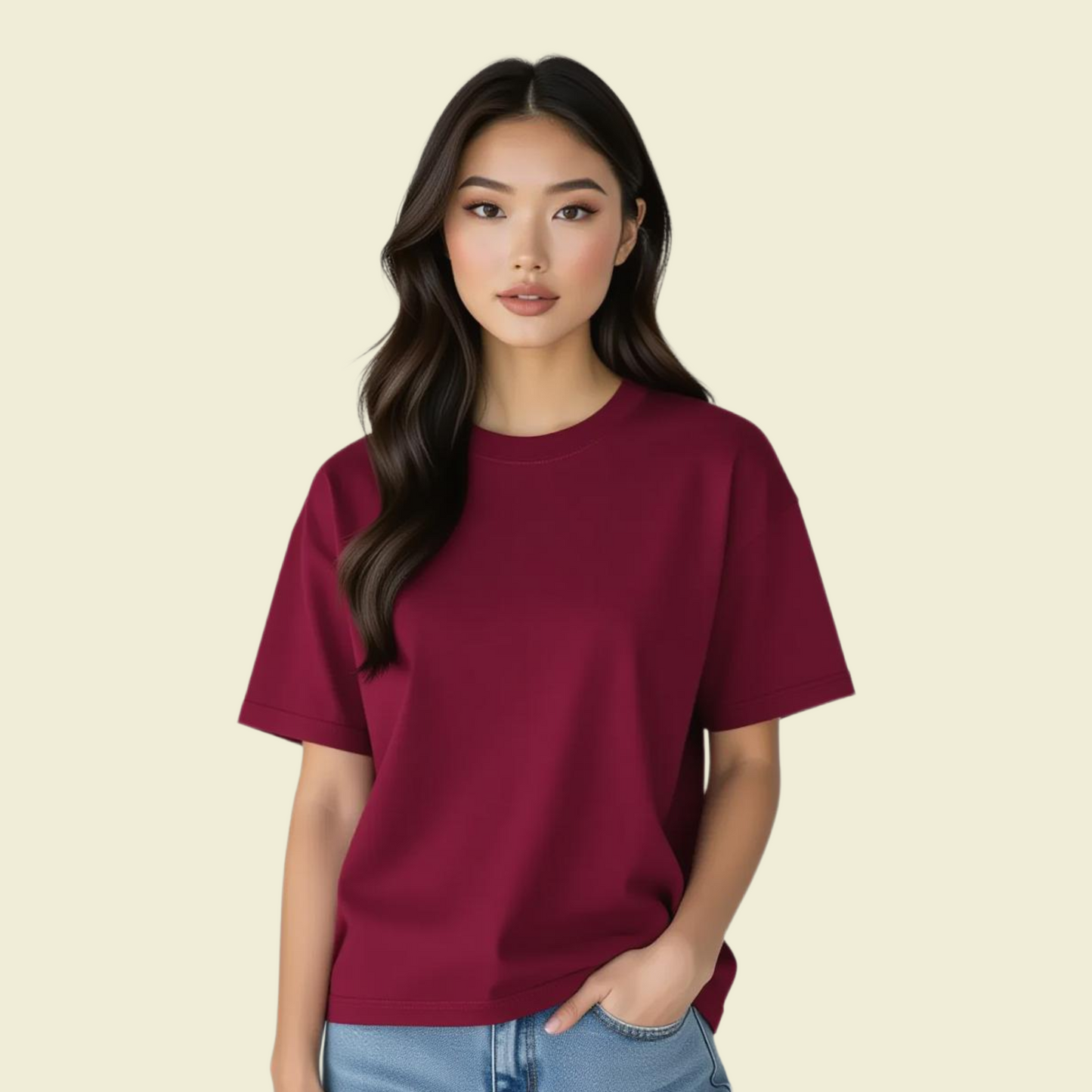 Women's  Plain Oversized Classic T-Shirt
