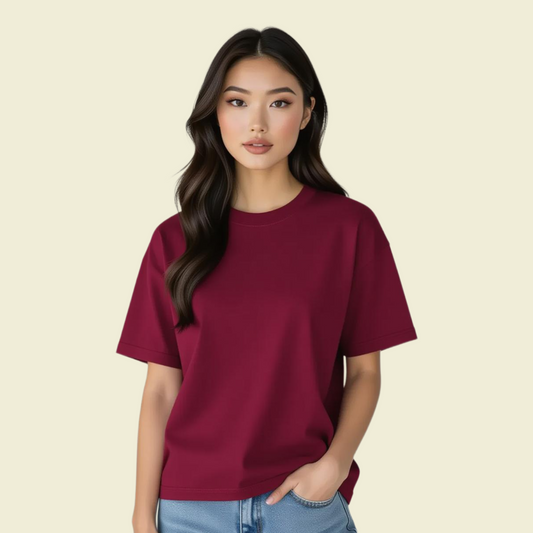 Women's  Plain Oversized Classic T-Shirt