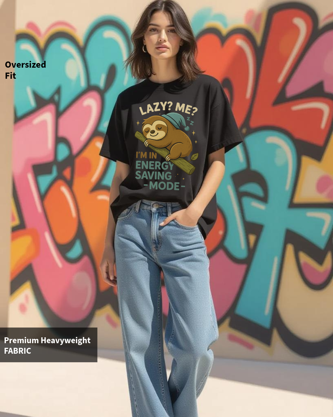 Lazy? Me? Oversized Classic T-Shirt