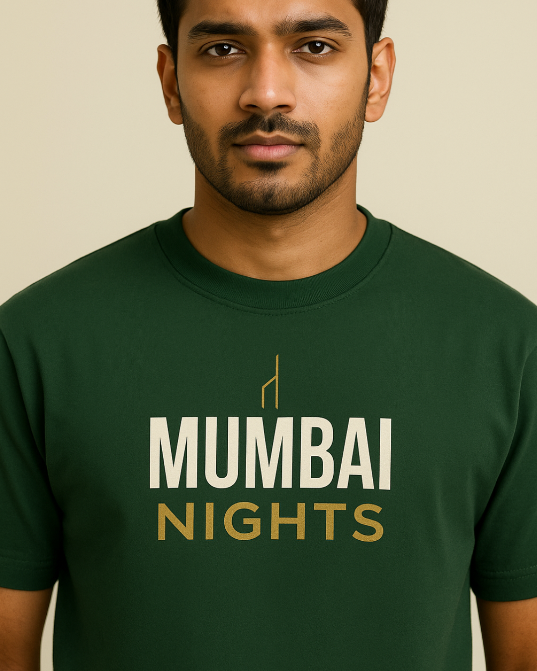Green Mumbai Nights  Oversized  T-Shirt