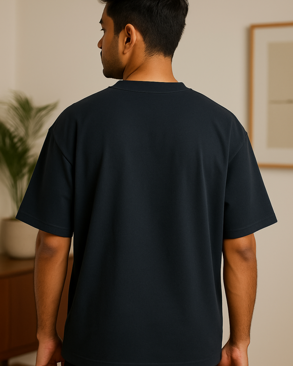 Navy  Royal Strength Oversized T-Shirt