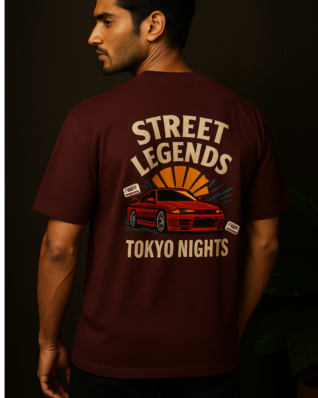 Maroon Street Legend Oversized T-Shirt