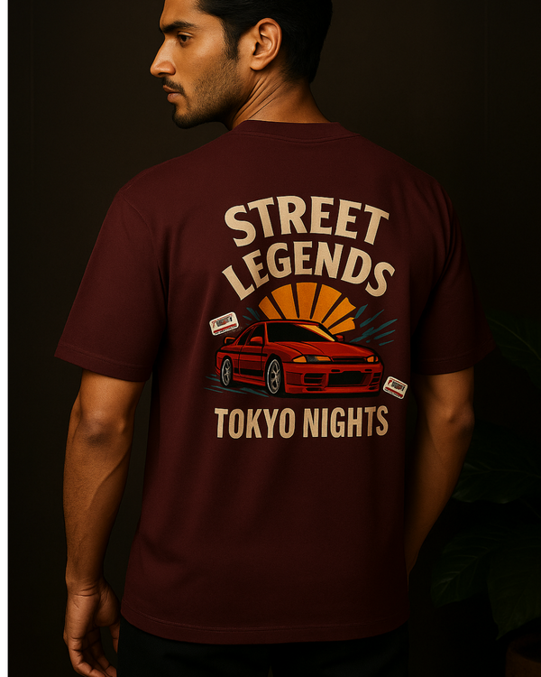 Maroon Street Legend Oversized T-Shirt