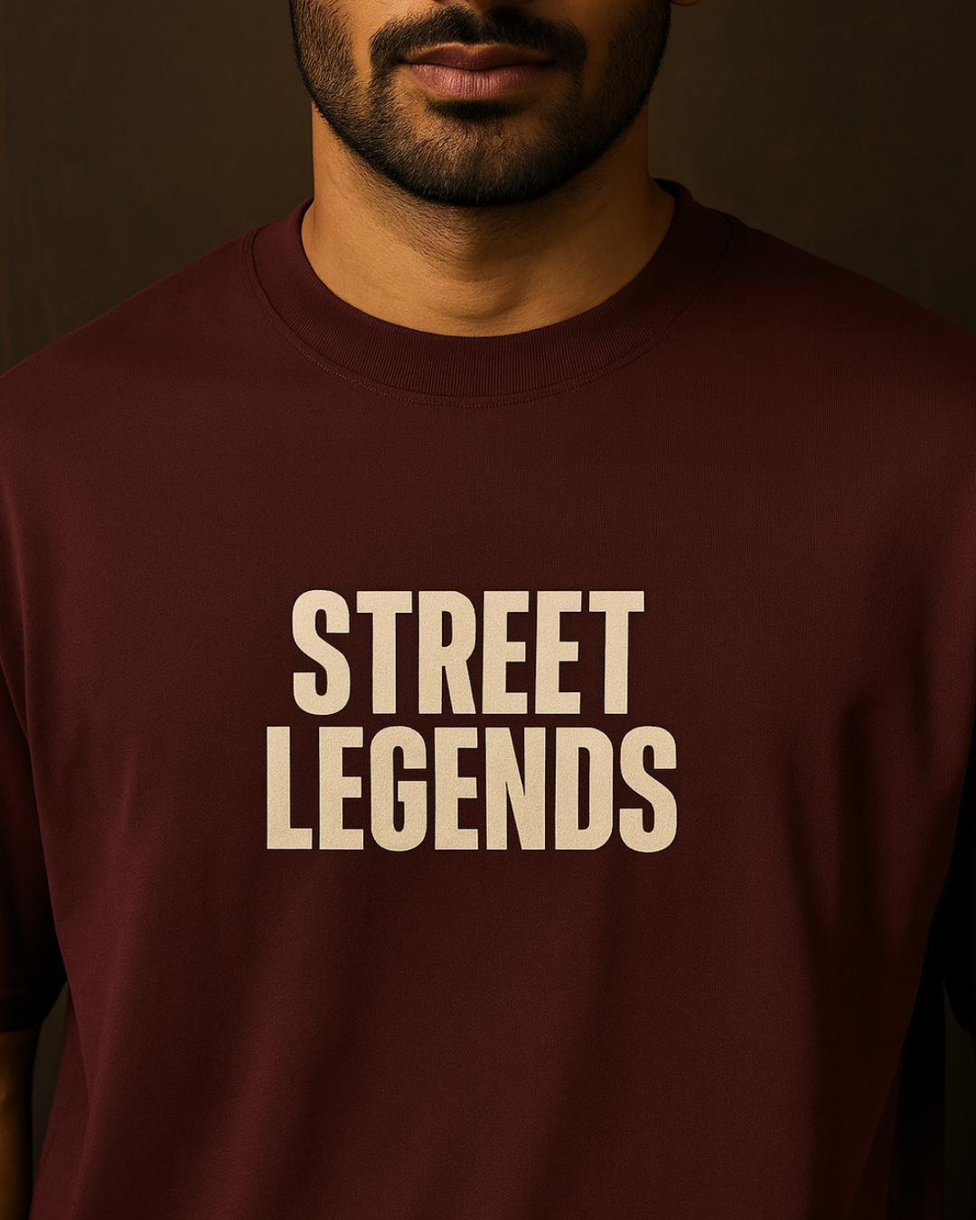 Maroon Street Legend Oversized T-Shirt