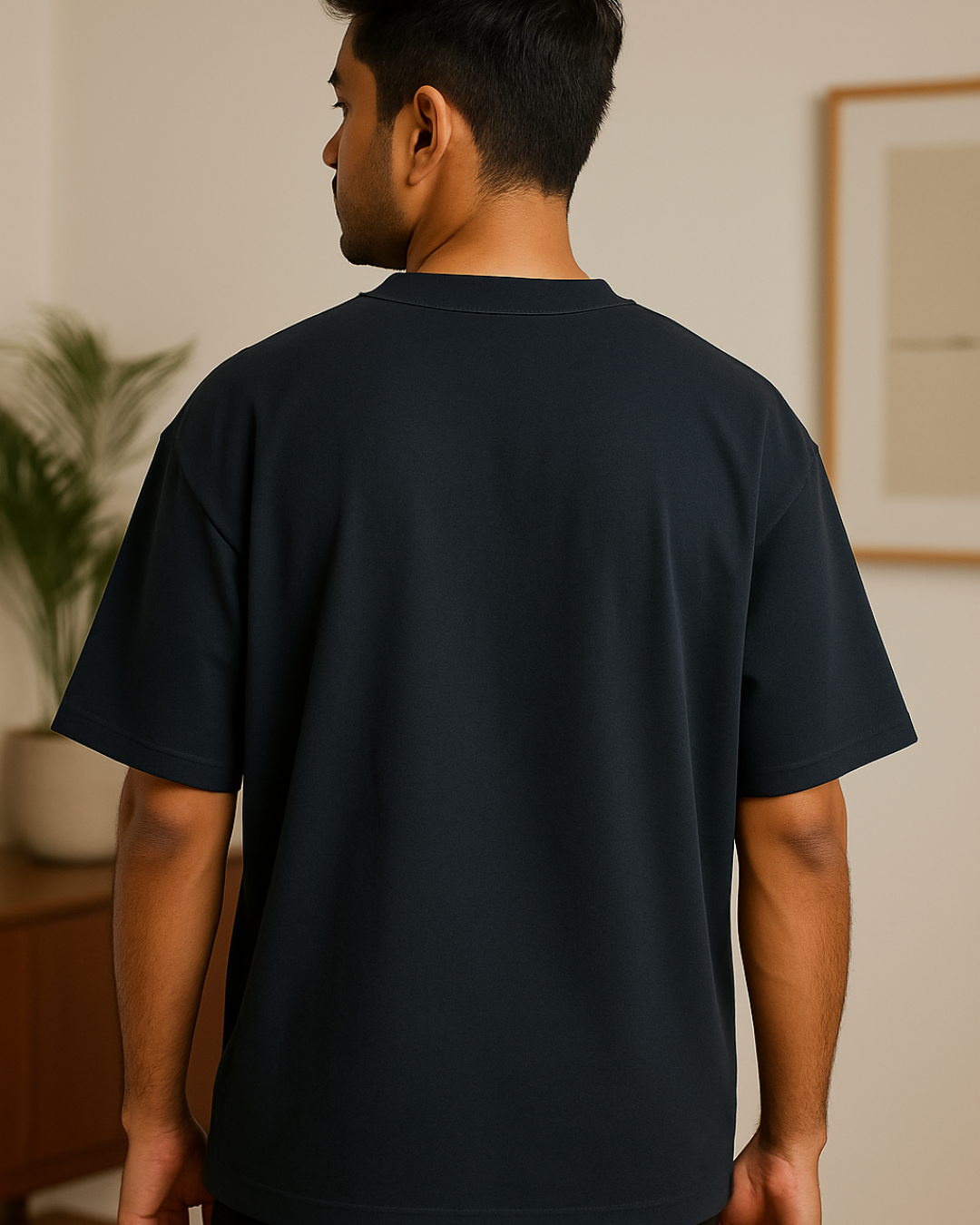Navy Mumbai Nights Oversized T-Shirts