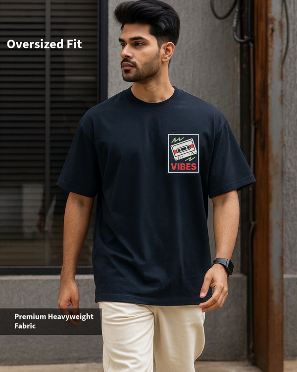 Navy Vibes Oversized Classic T-Shirt