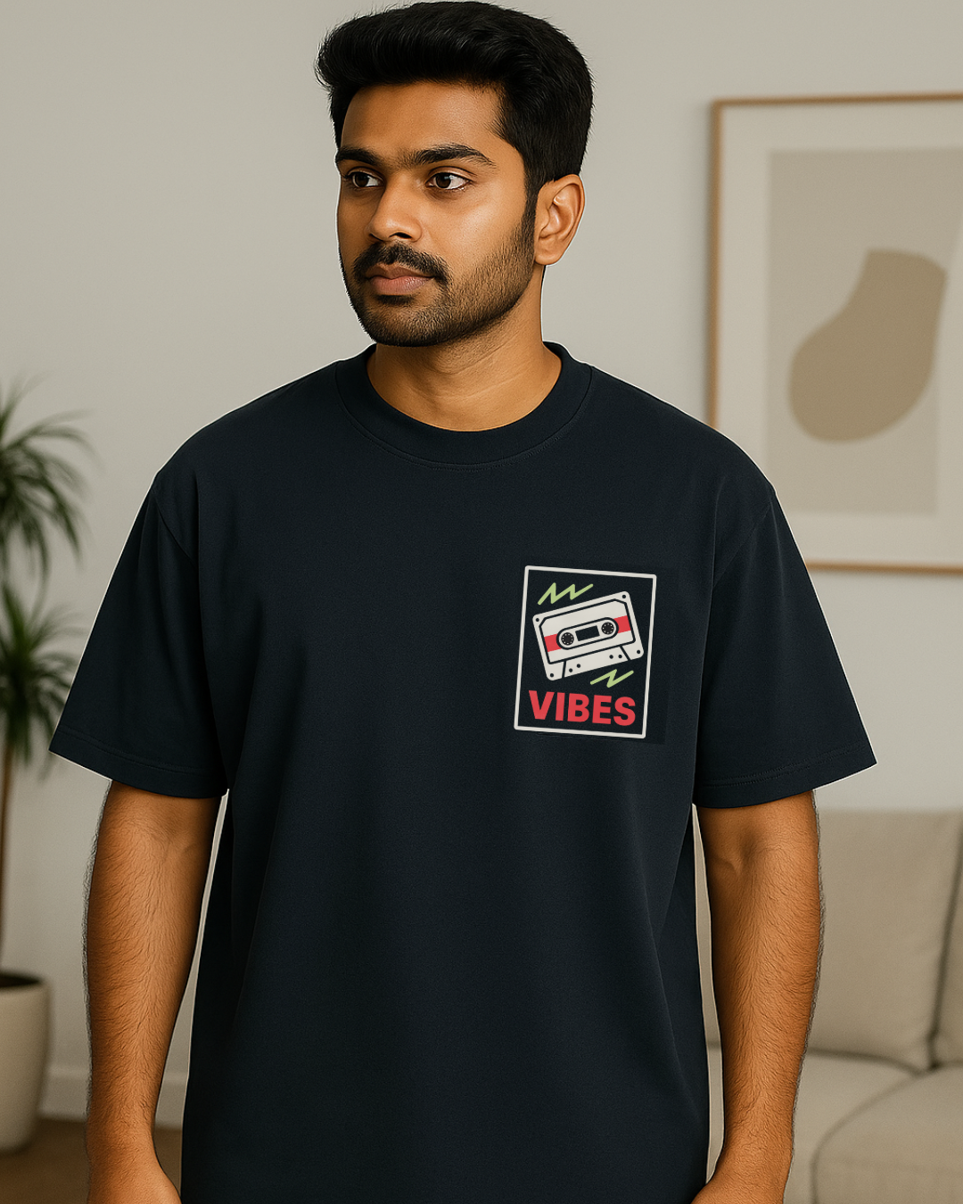 Navy Vibes Oversized Classic T-Shirt