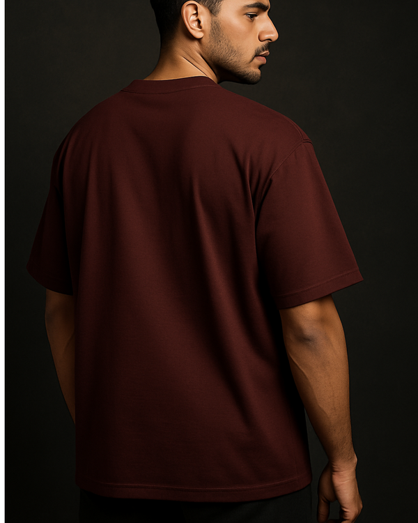 Maroon Royal Strength Oversized T-Shirt